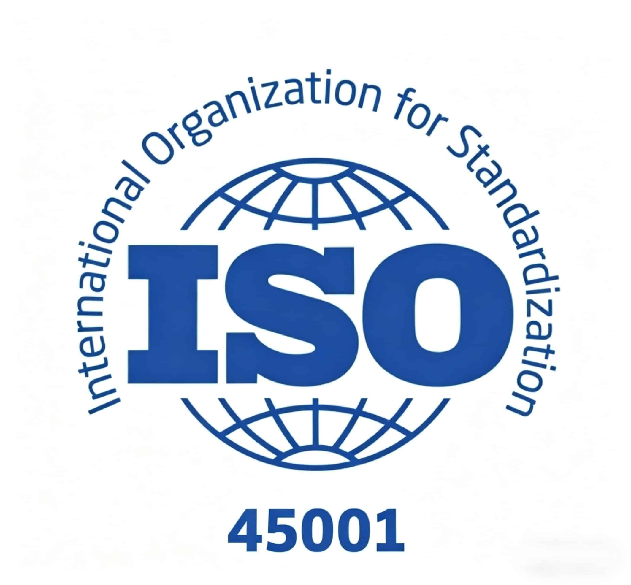 ISO 45001 certification for occupational health and safety at our yoga mat factory