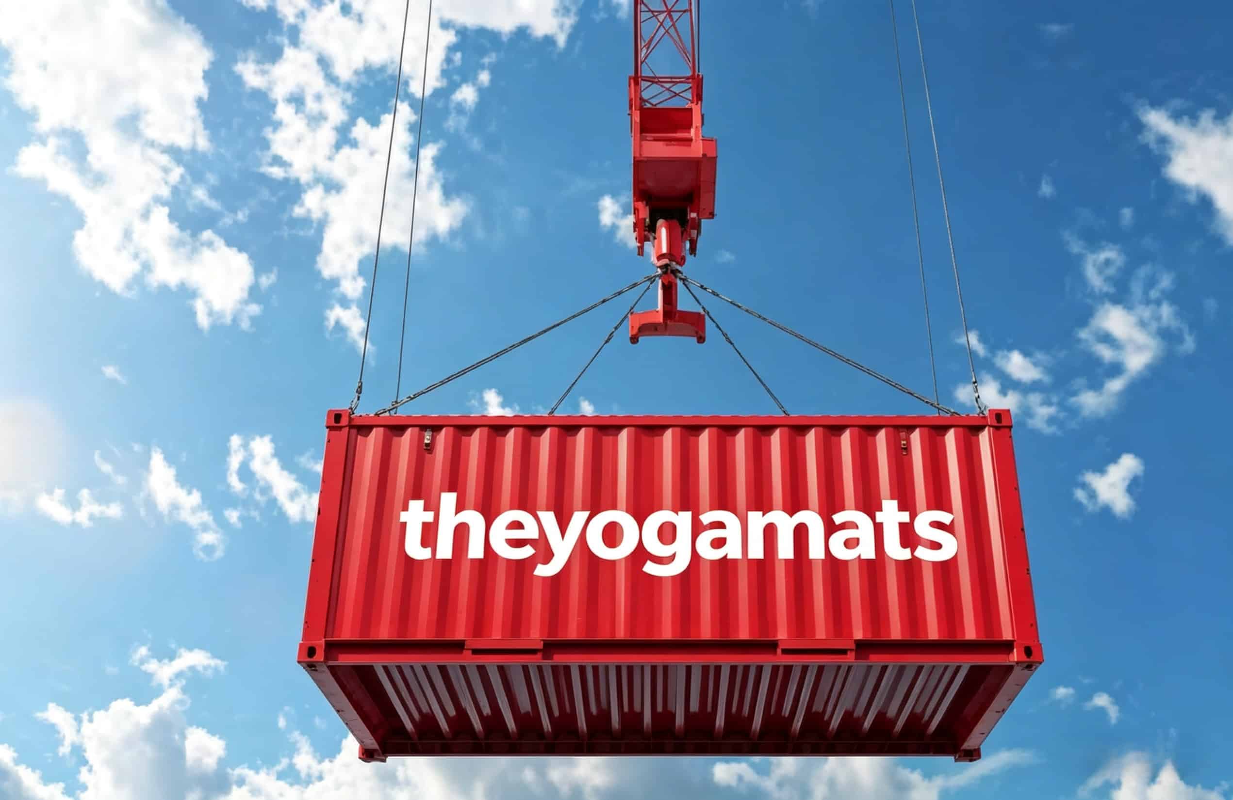 Yoga mat logistics and shipping containers