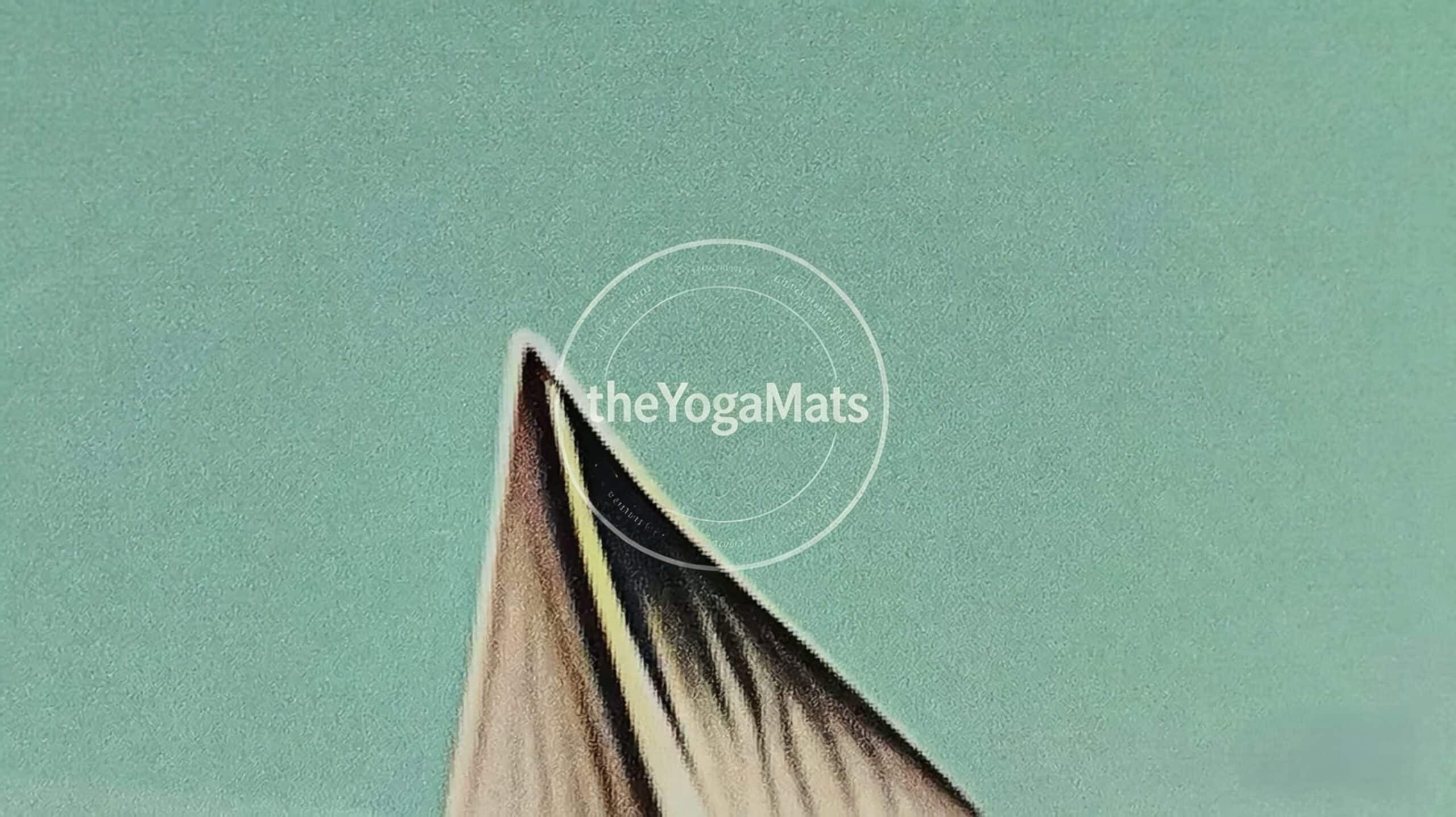 Macro view of latex printing on rubber yoga mat showing unblocked anti-slip pores